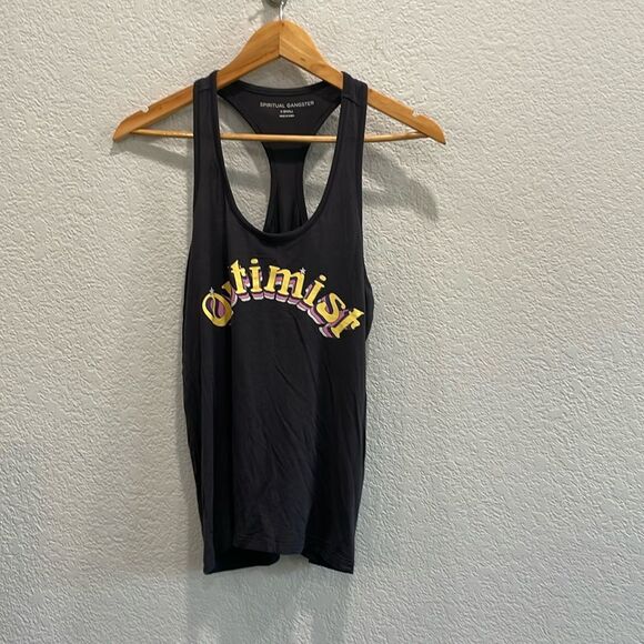 Spiritual Gangster Optimist Screen Printed Racerback Tank Size XS - Picture 2 of 7